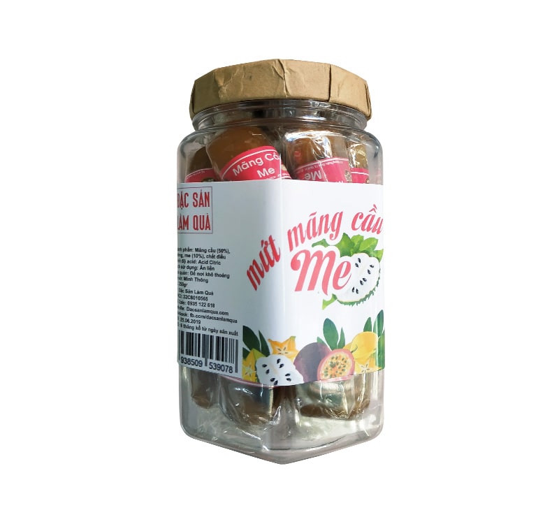 Kẹo mứt mãng cầu me hộp 250g Kẹo mứt mãng cầu me hộp 250g